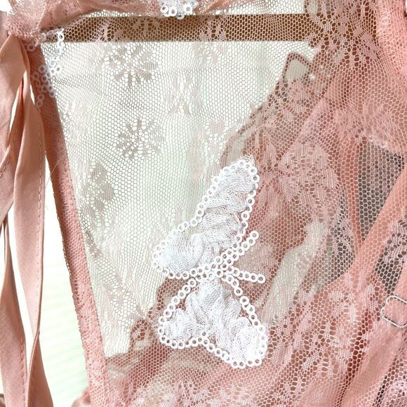 For Love And Lemons Shari Lace Mini Pale Pink Size Small NWT - Picture 12 of 14